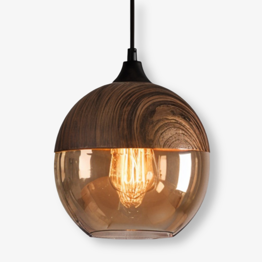 Nelyn – Retro Glass Pendant Light Height Adjustable