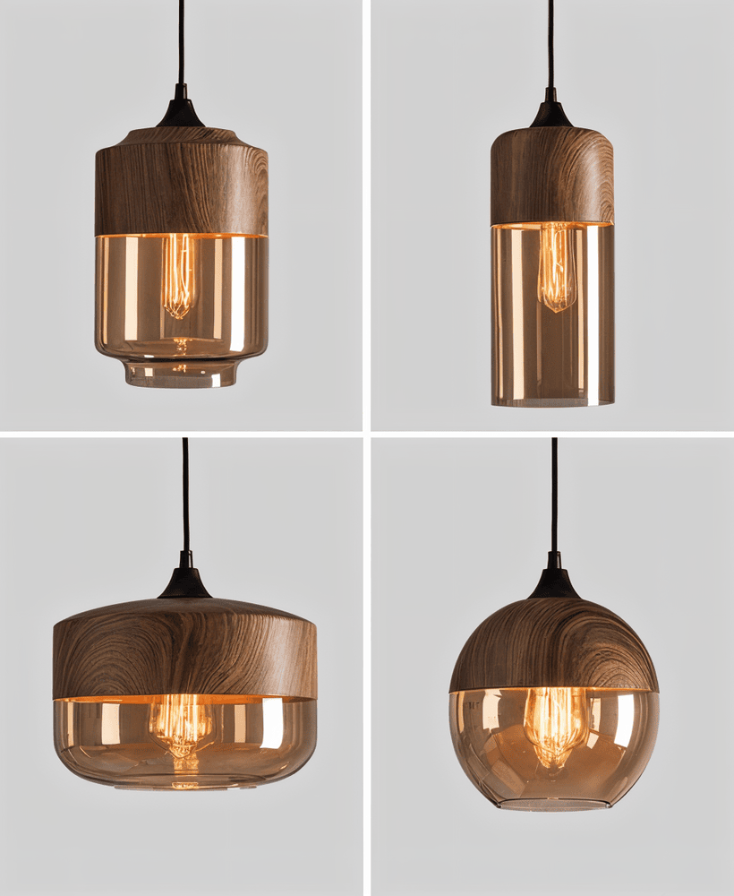Nelyn – Retro Glass Pendant Light Height Adjustable