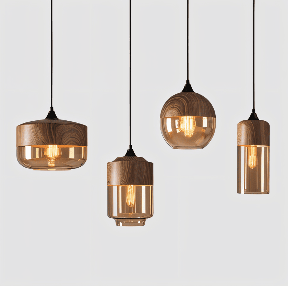 Nelyn – Retro Glass Pendant Light Height Adjustable