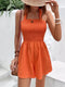 Angelina - trendy gesmokte oranje jumpshort