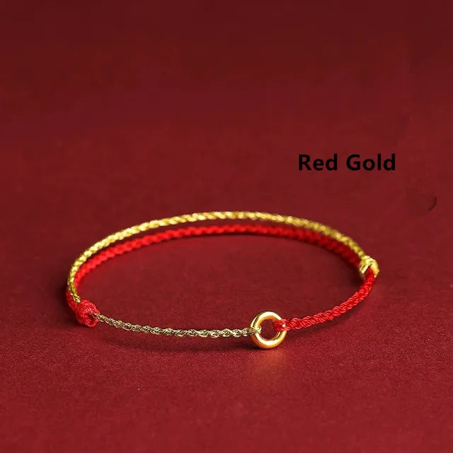 Jalena - Handwoven Gold Circle Bracelet