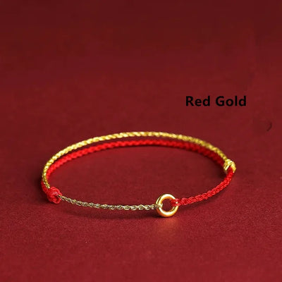 Jalena - Handwoven Gold Circle Bracelet
