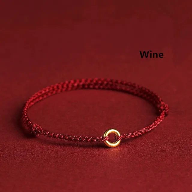 Jalena - Handwoven Gold Circle Bracelet