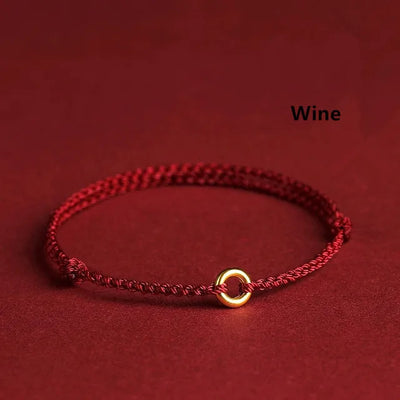 Jalena - Handwoven Gold Circle Bracelet