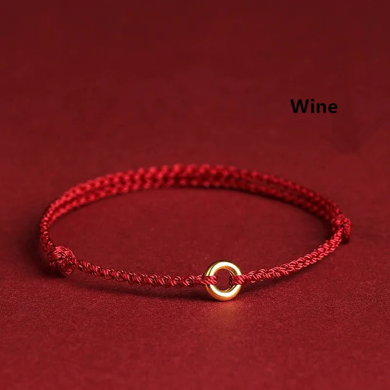 Jalena - Handwoven Gold Circle Bracelet