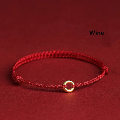 Jalena - Handwoven Gold Circle Bracelet