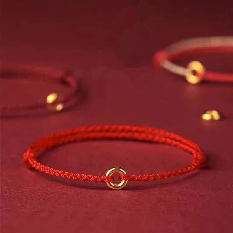 Jalena - Handwoven Gold Circle Bracelet