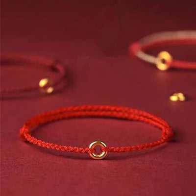 Jalena - Handwoven Gold Circle Bracelet