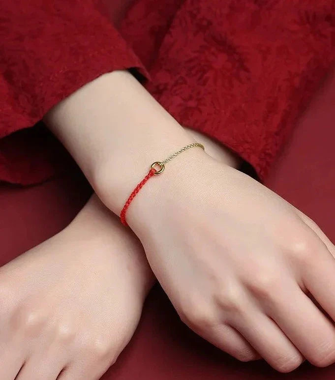 Jalena - Handwoven Gold Circle Bracelet