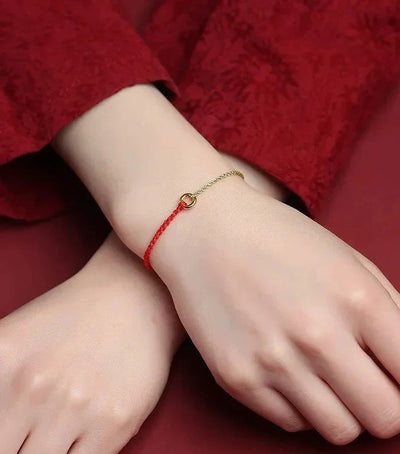 Jalena - Handwoven Gold Circle Bracelet