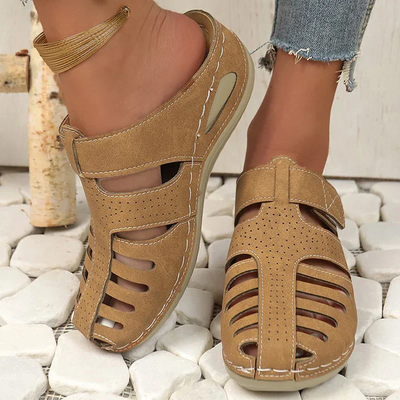 Dames Sandalen - Open Teen - Klittenbandsluiting - Ademend Design