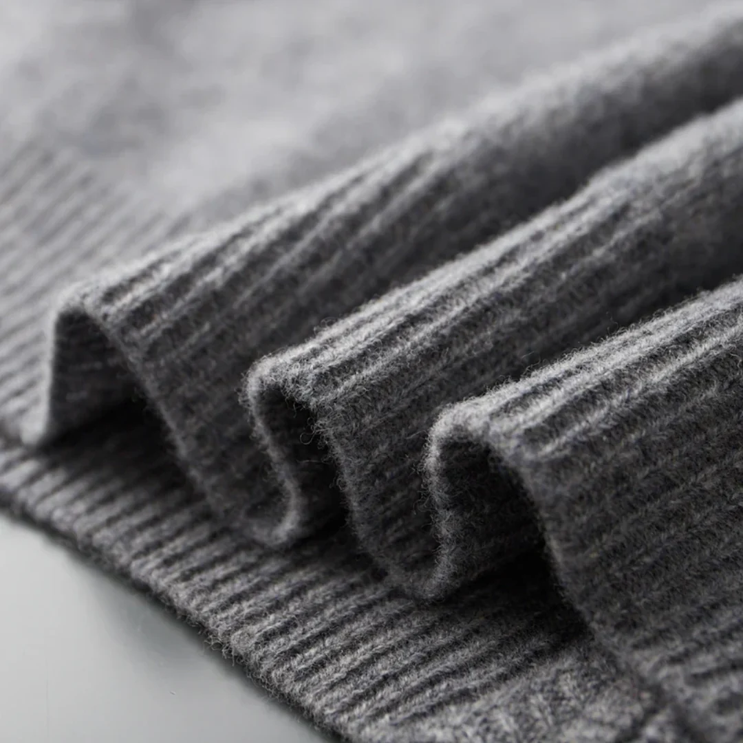 Merino - Heren wollen vest met rits