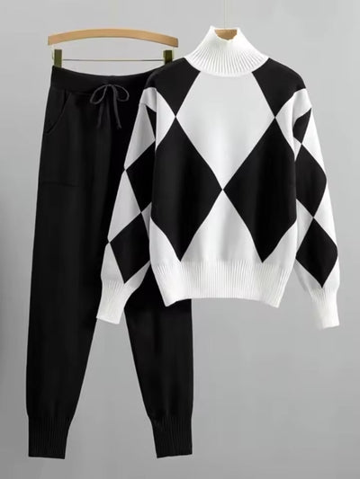 Pam - Stijlvolle Trui met Geometrisch Design