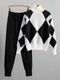 Pam - Stijlvolle Trui met Geometrisch Design