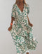 Toni - Bohemian bedrukte maxi-jurk met V-hals