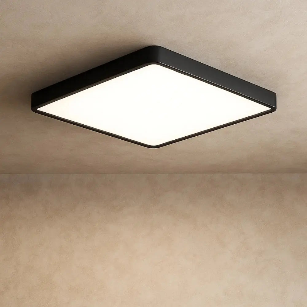 Quadreos - Square LED Ceiling Light Wood Frame