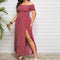 Valeria - elegante off shoulder strandjurk in grote maten