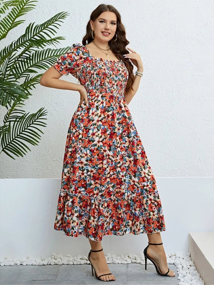 Alaia - Plus Size Zomer Strand Boho Jurk