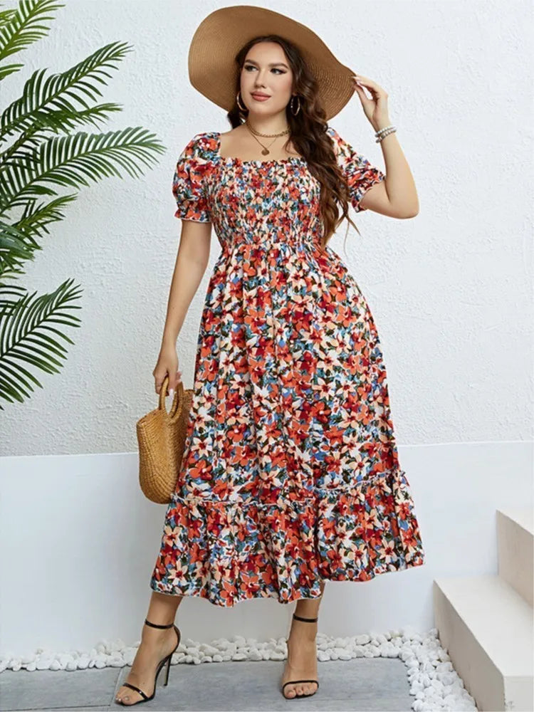 Alaia - Plus Size Zomer Strand Boho Jurk