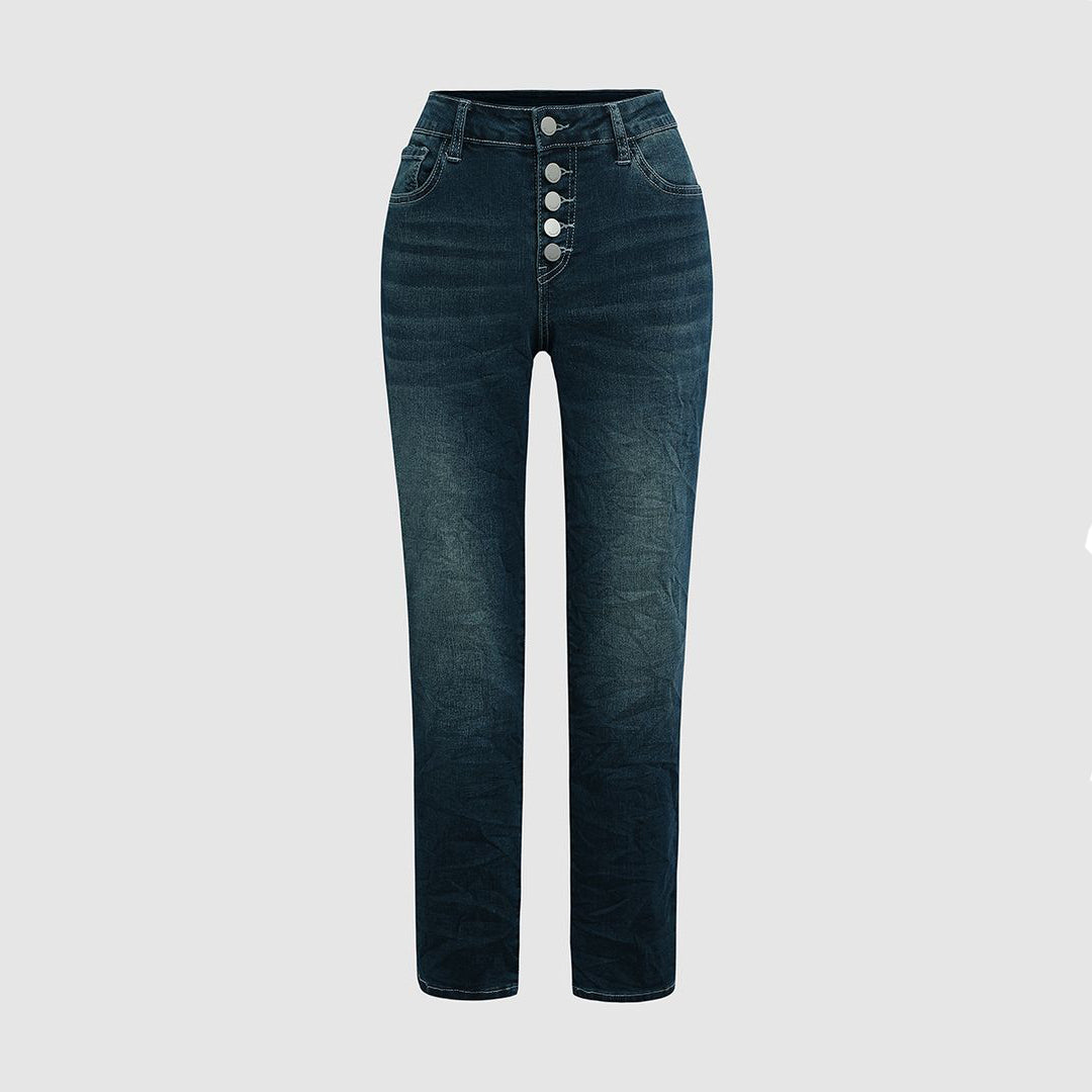 Ceda - Trendy Knoop Jeans voor Vrouwen