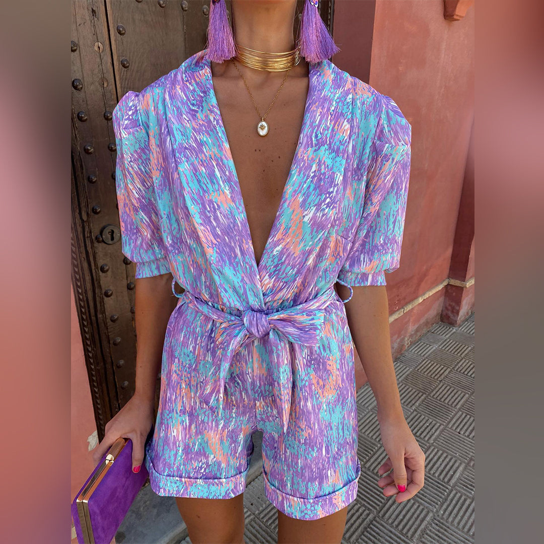 KAHLANI - Stylish V-neck romper