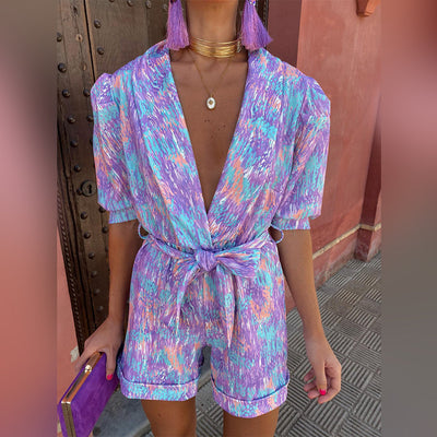 KAHLANI - Stylish V-neck romper