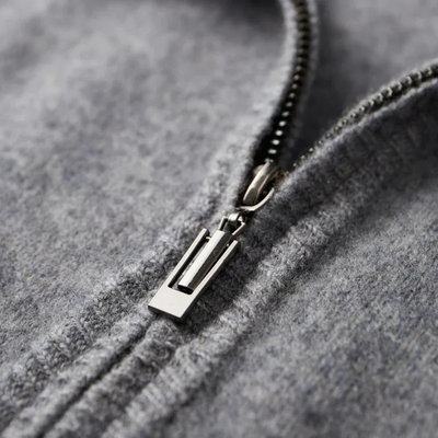Merino - Heren wollen vest met rits
