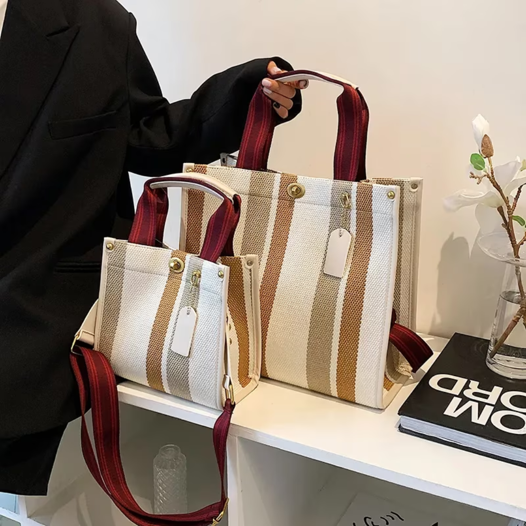 Ivy - Striped Tote Bag for Women - Stylish &amp; Versatile 