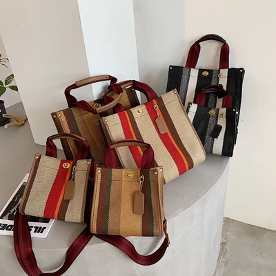 Ivy - Striped Tote Bag for Women - Stylish &amp; Versatile 