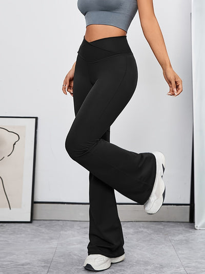 Raquel | Hoge Taille Yoga Broek met Cross-Over Design