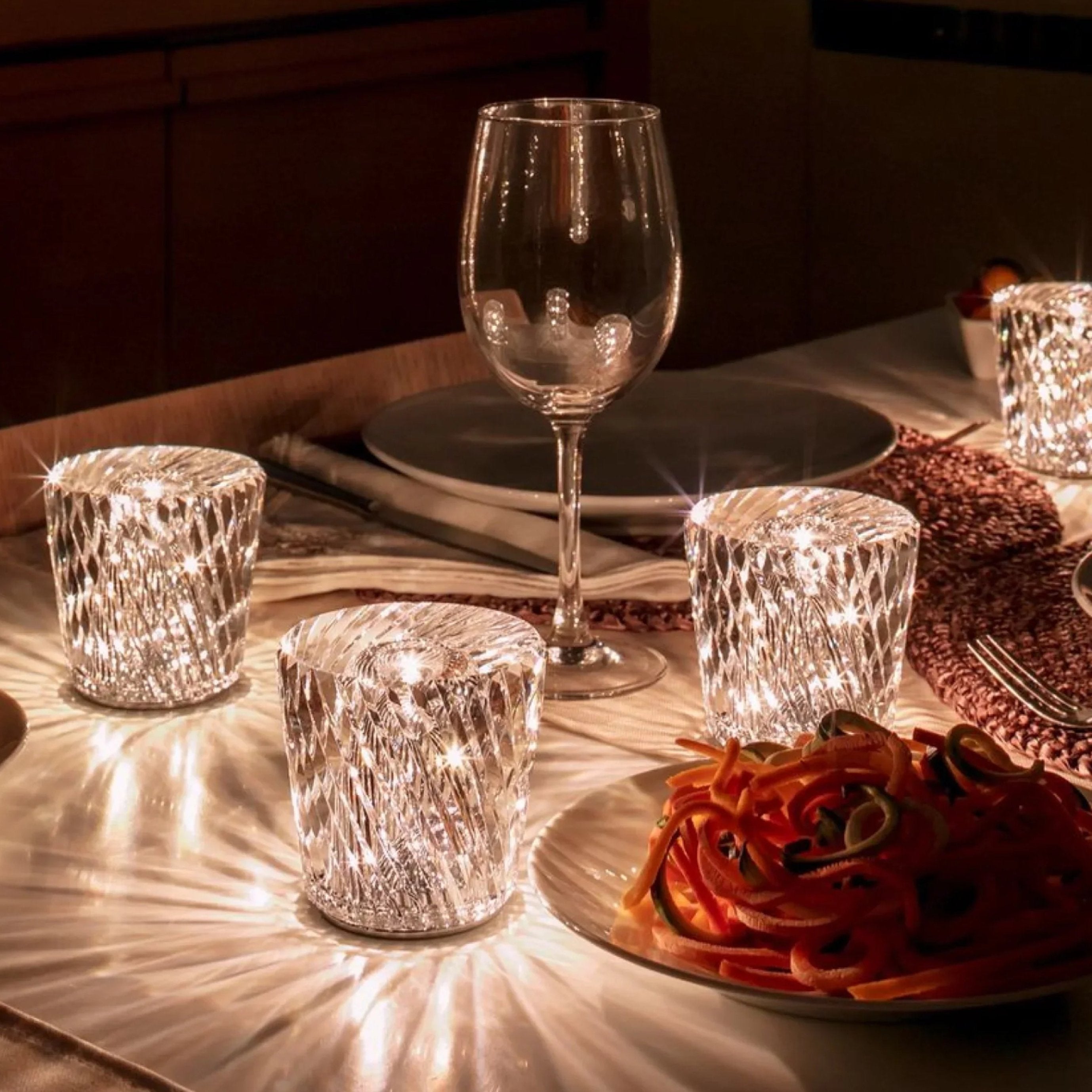 Liorael - Rechargeable LED Crystal Table Lamp Cordless Diamond Design