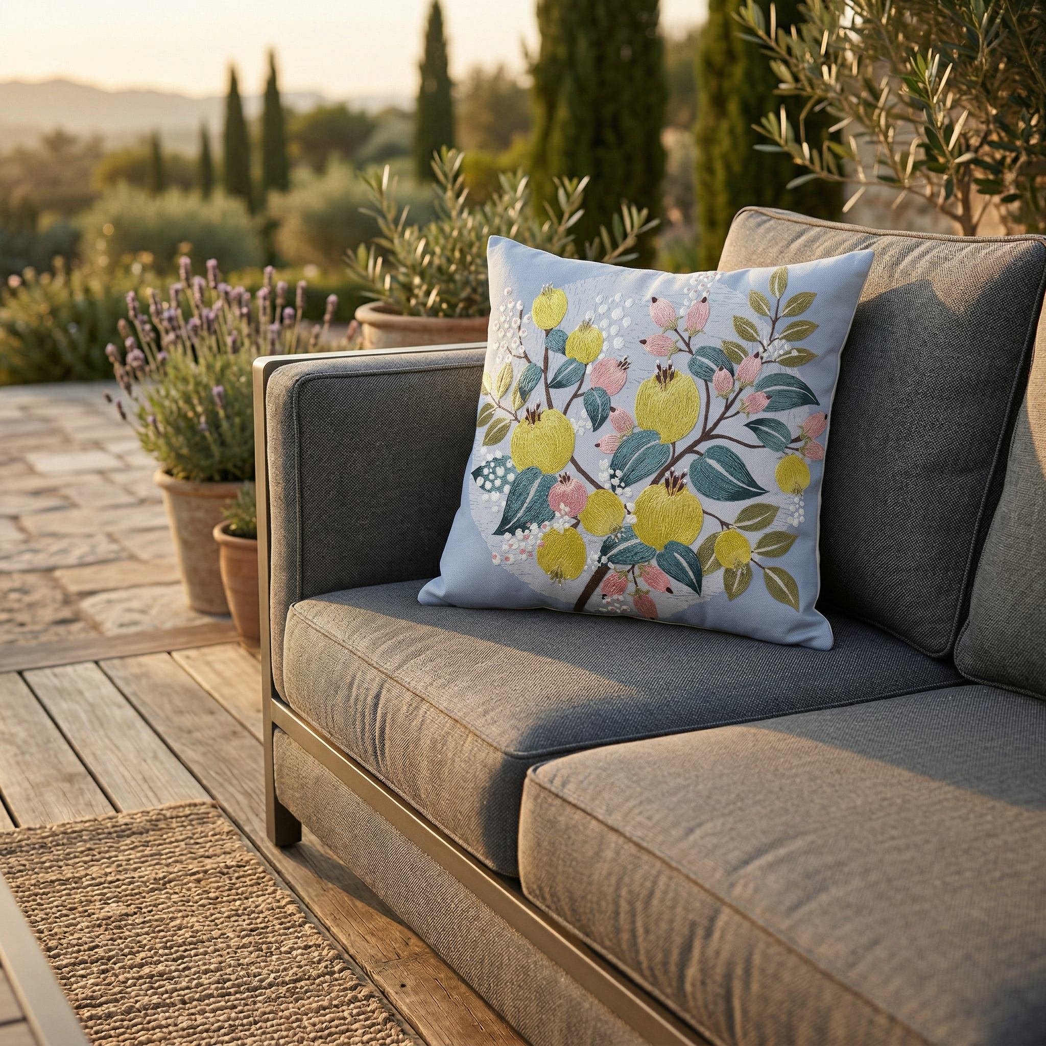 Ritzen - Blue Botanical Cushion Cover