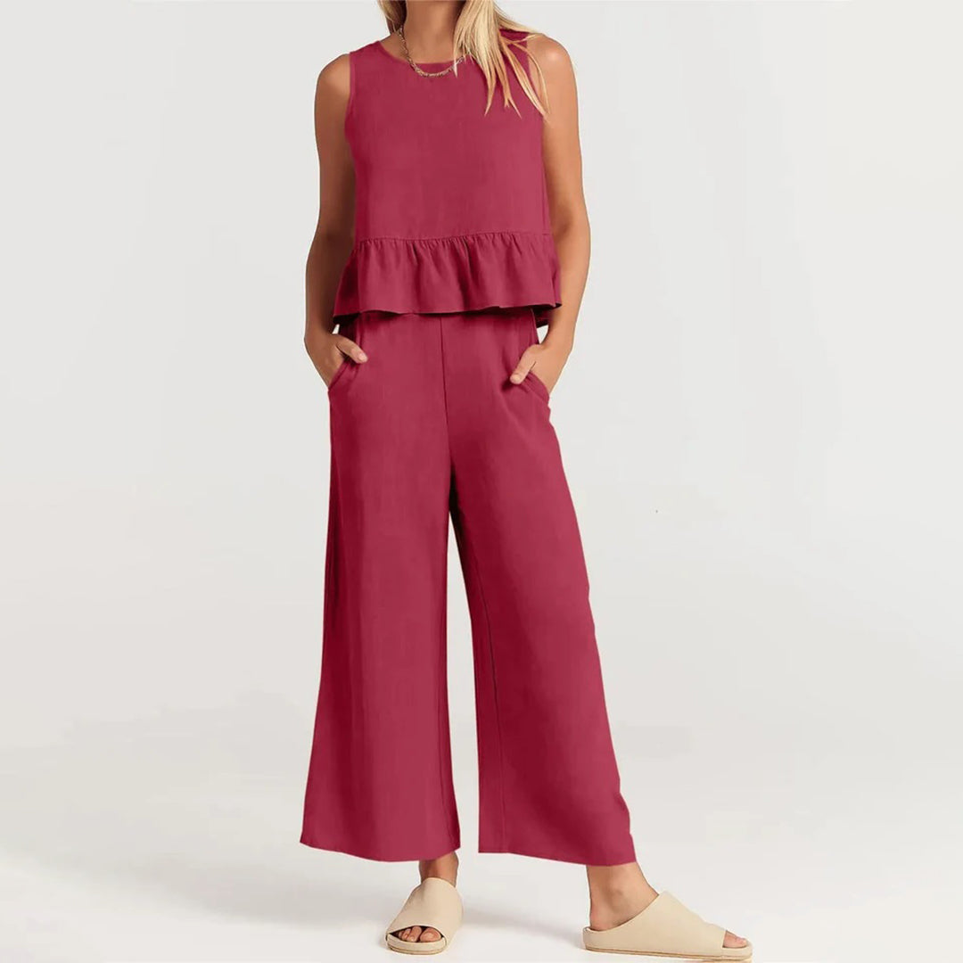 Giuliana - Two Piece Set with Sleeveless Top for Summer