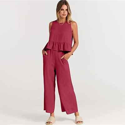 Giuliana - Two Piece Set with Sleeveless Top for Summer