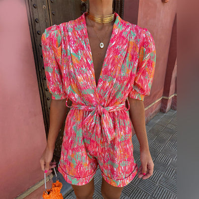 KAHLANI - Stylish V-neck romper