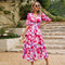 LAINEY - Elegante v-hals midi jurk