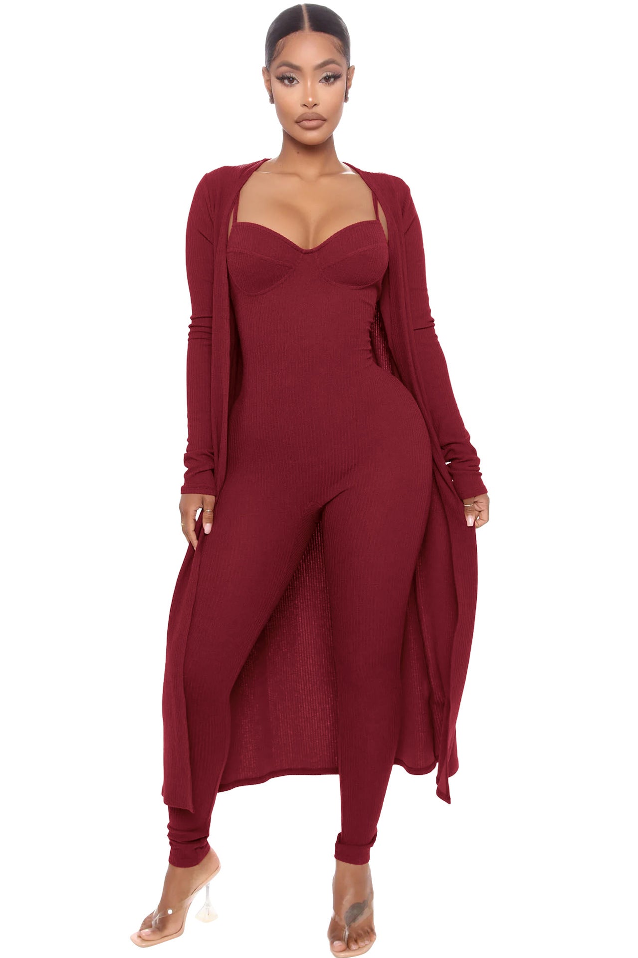 Remy | Elegante Tweedelige Jumpsuit met Lange Jas
