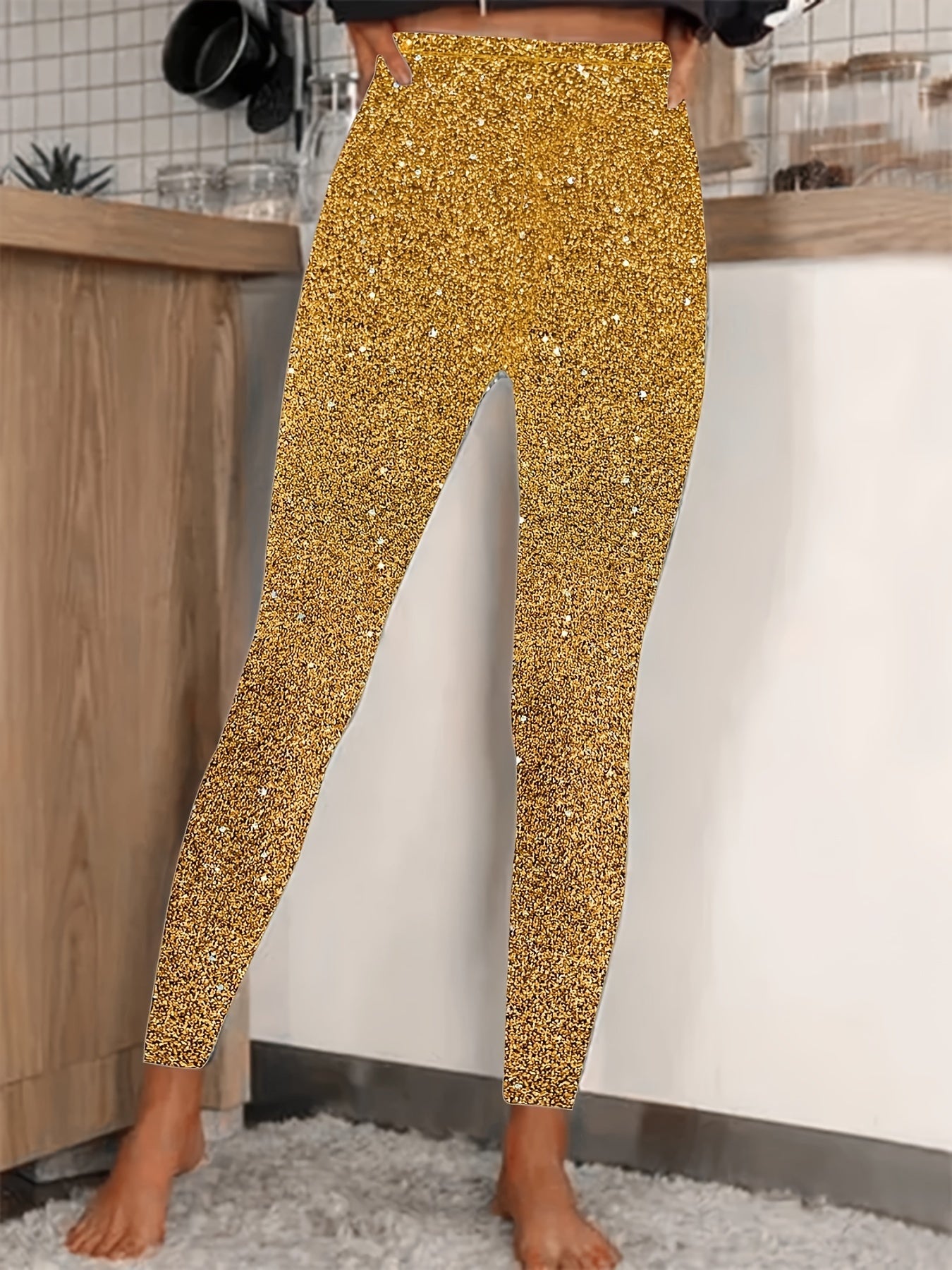 Roselyn | High-Waist Pailletten Legging - Glanzend & Comfortabel