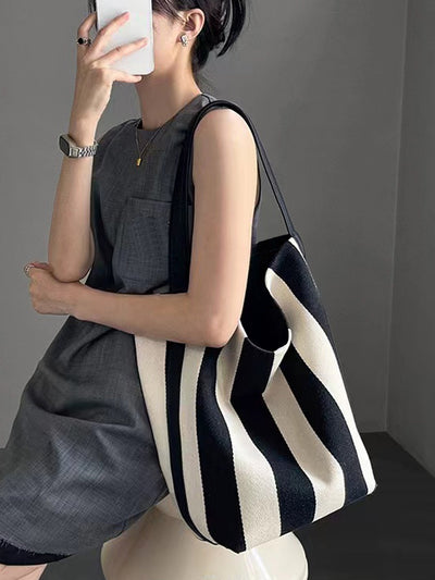 Rosie | Gestreepte Grote Tote Bag voor Dames