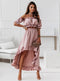 Elaine | Elegante Off-Shoulder Maxi Jurk met Ruches