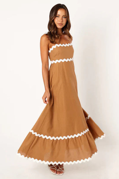Ruth | Elegante Maxi-jurk met Speelse Biesdetails voor Dames