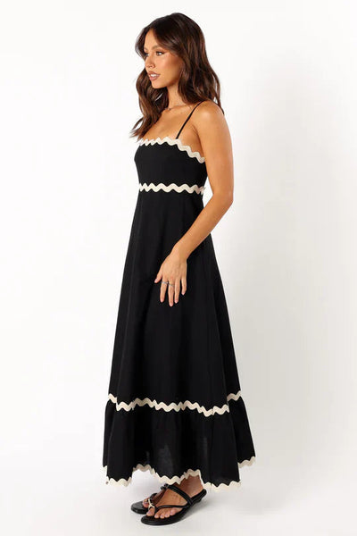 Ruth | Elegante Maxi-jurk met Speelse Biesdetails voor Dames