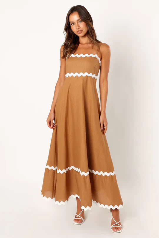 Ruth | Elegante Maxi-jurk met Speelse Biesdetails voor Dames