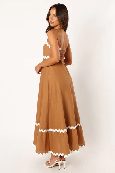 Ruth | Elegante Maxi-jurk met Speelse Biesdetails voor Dames