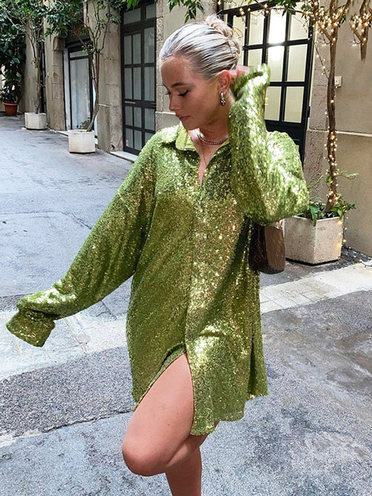 Gershilda - Oversized Sequin Blouse