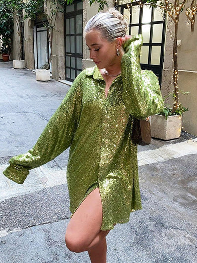 Gershilda - Oversized Sequin Blouse