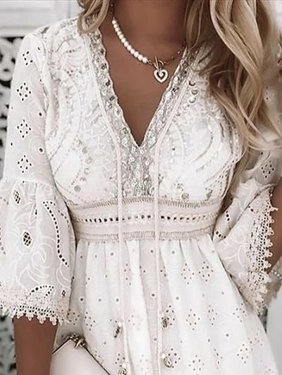 Dara - zomerse casual boho kanten jurk
