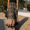 Juliana - Maxi skirt with ethnic pattern and ruffled hem