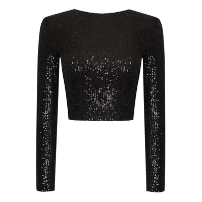 Melanie - sequin feesttop met glitter