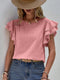 Camillia - Vrouwelijke Blouse met Ruchesmouwen